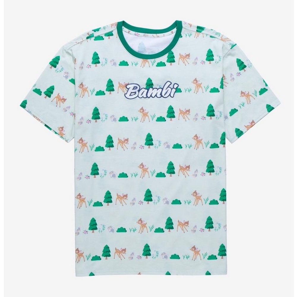 Disney Bambi Forest Allover Print T-Shirt - 4X-organic cotton